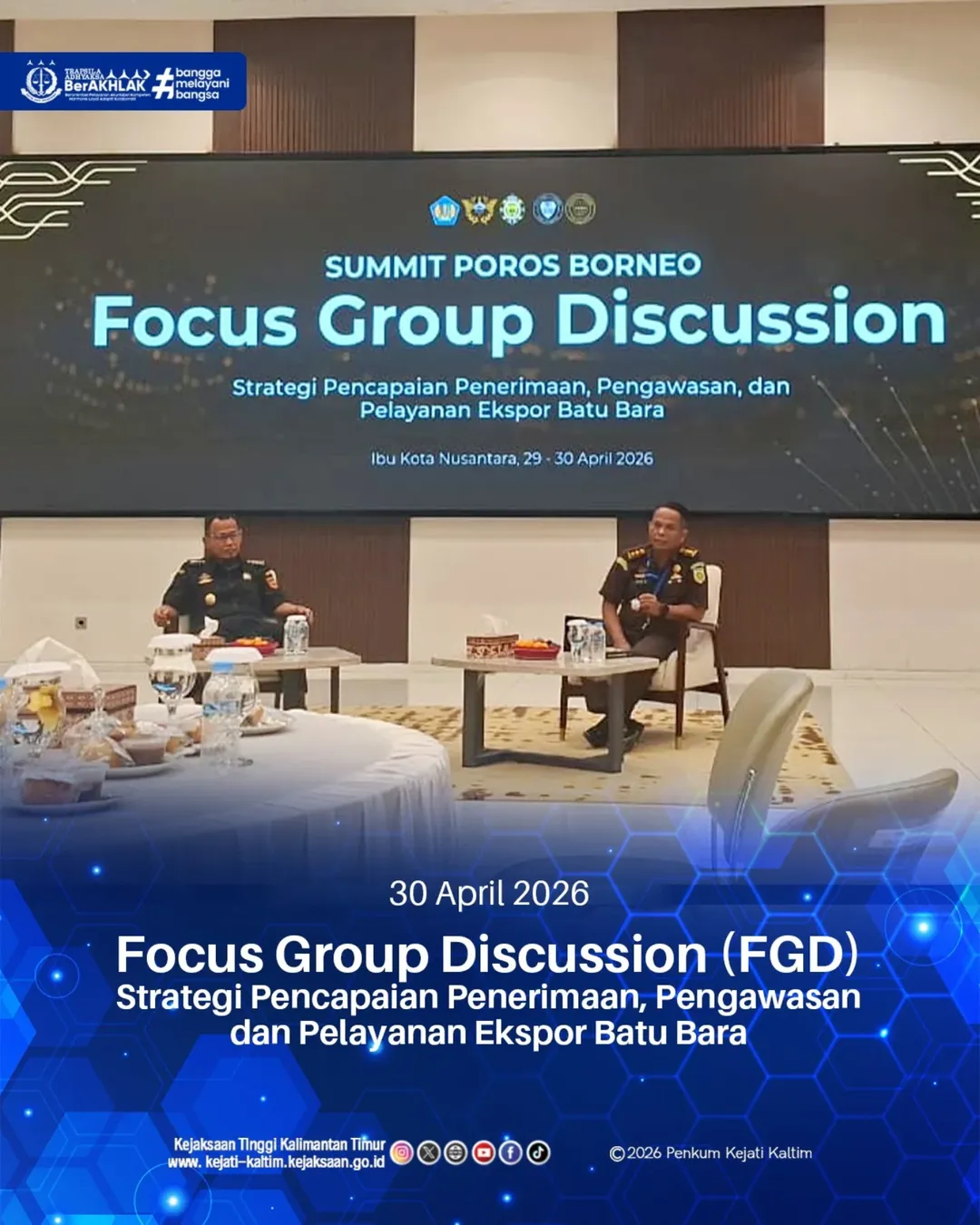 Focus Group Discussion (FGD) dengan tema “Strategi Pencapaian Penerimaan, Pengawasan dan Pelayanan Ekspor Batu Bara”