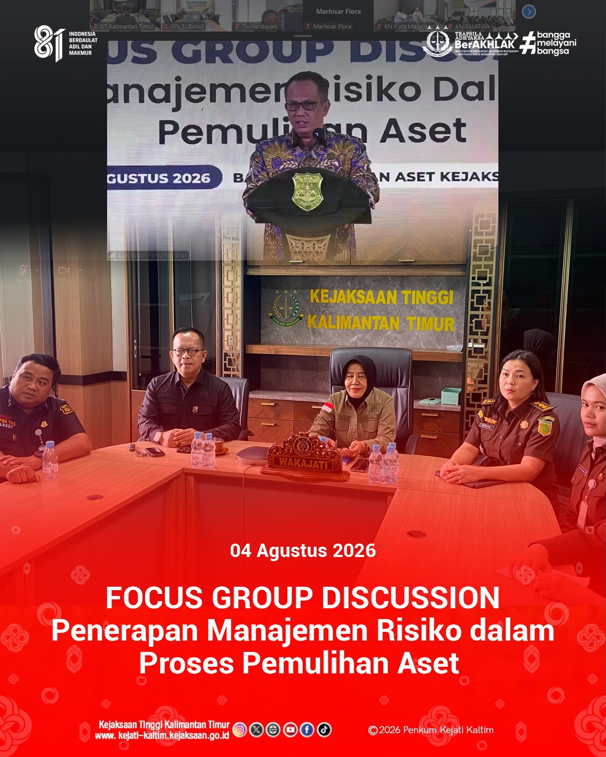 Focus Group Discussion (FGD) mengenai Penerapan Manajemen Risiko dalam Proses Pemulihan Aset